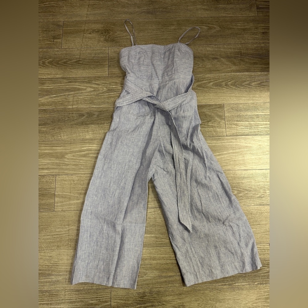 J.Crew striped linen jumpsuit, 0P
